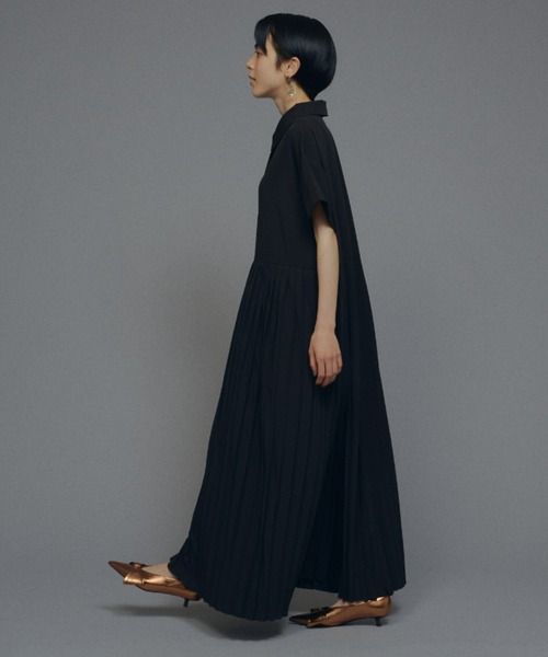 manana suerte（マニャーナスエルテ）の「サイズ展開あり　アシンメトリープリーツワンピース（ワンピース・レディース・ベージュ/ピンク/ブラック/カーキ・0/FREE）」の21枚目の写真