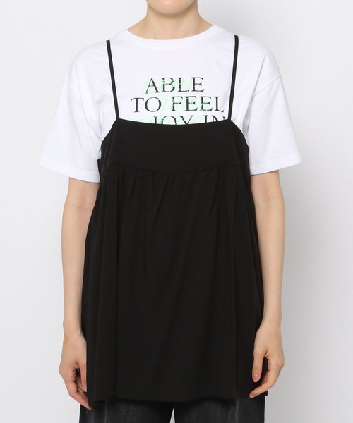 LEPSIM（レプシィム）の「キャミブラウスチュニック　906296（キャミソール・レディース・ブラック/アイボリー・FREE）」の5枚目の写真