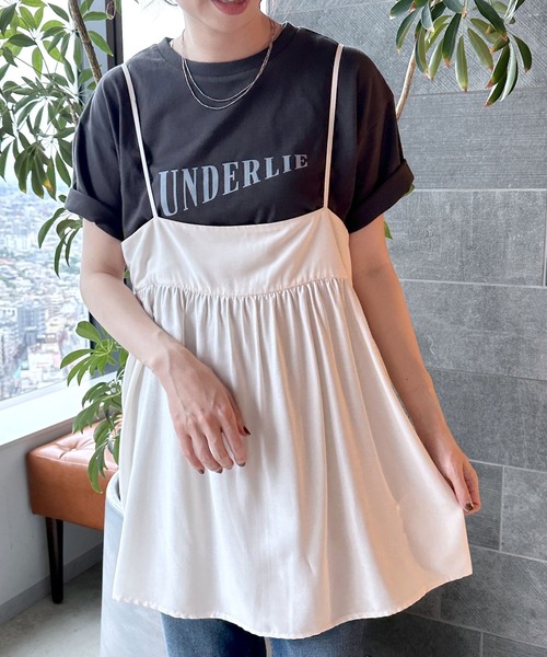 LEPSIM（レプシィム）の「キャミブラウスチュニック　906296（キャミソール・レディース・ブラック/アイボリー・FREE）」の16枚目の写真