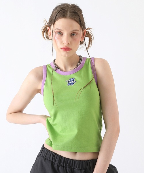 BadBlue（バッドブルー）の「【BadBlue 】BadBear Patch Sleeveless Lime（タンクトップ・レディース・ライム・FREE）」の5枚目の写真