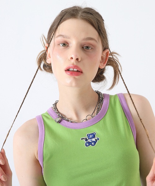 BadBlue（バッドブルー）の「【BadBlue 】BadBear Patch Sleeveless Lime（タンクトップ・レディース・ライム・FREE）」の7枚目の写真