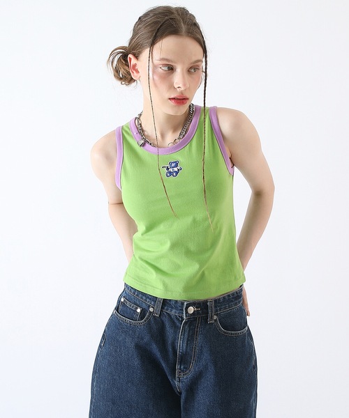 BadBlue（バッドブルー）の「【BadBlue 】BadBear Patch Sleeveless Lime（タンクトップ・レディース・ライム・FREE）」の6枚目の写真