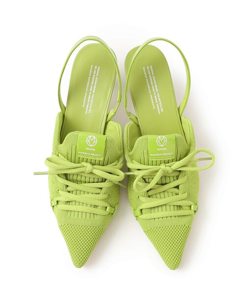 美品MAISON MAVERICK PRESENTS ニットレースアップヒール ◇MAISON MAVERICK PRESENTS ニットレースアップヒール