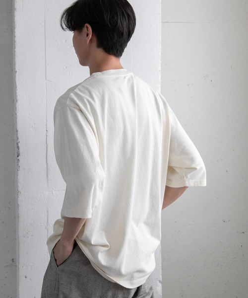 FORK&SPOON（フォークアンドスプーン）の「『吸水速乾』『接触冷感』FORK&SPOON　プレーティング 5分袖 Tシャツ（Tシャツ/カットソー・メンズ・アイボリー/チャコールグレー/モカ・4/5）」の9枚目の写真