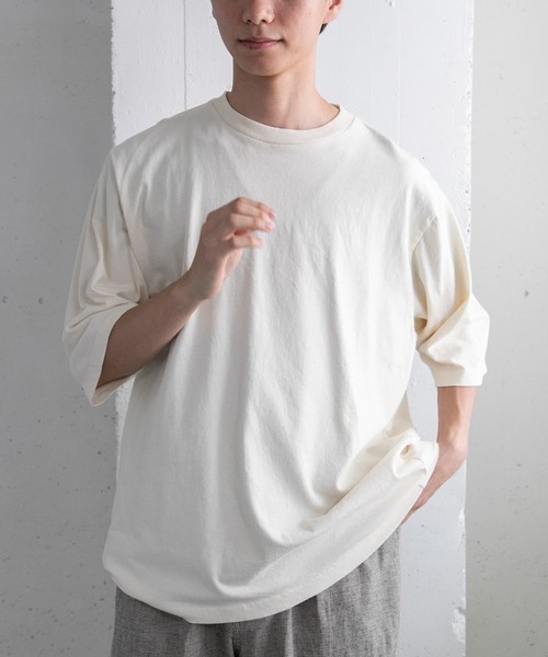 FORK&SPOON（フォークアンドスプーン）の「『吸水速乾』『接触冷感』FORK&SPOON　プレーティング 5分袖 Tシャツ（Tシャツ/カットソー・メンズ・アイボリー/チャコールグレー/モカ・4/5）」の21枚目の写真