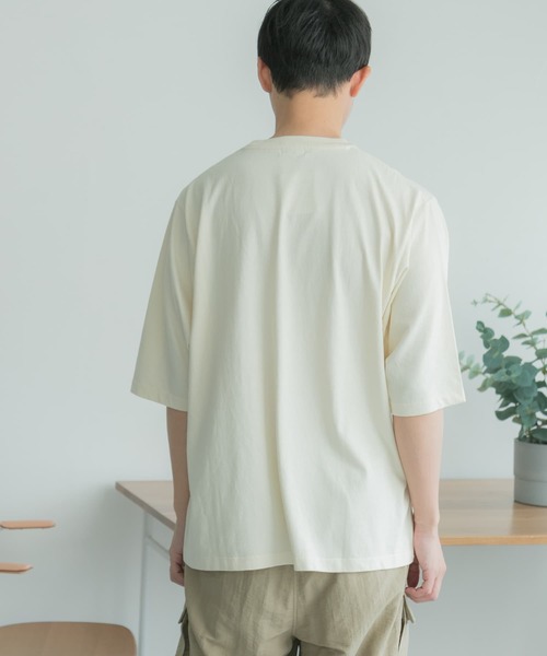 FORK&SPOON（フォークアンドスプーン）の「『吸水速乾』『接触冷感』FORK&SPOON　プレーティング 5分袖 Tシャツ（Tシャツ/カットソー・メンズ・アイボリー/チャコールグレー/モカ・4/5）」の22枚目の写真