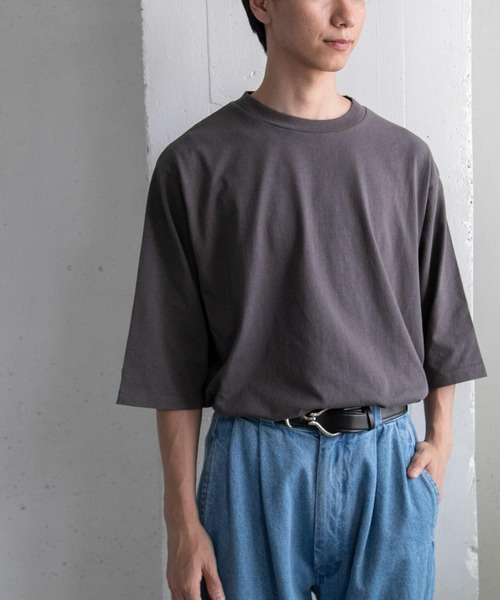 FORK&SPOON（フォークアンドスプーン）の「『吸水速乾』『接触冷感』FORK&SPOON　プレーティング 5分袖 Tシャツ（Tシャツ/カットソー・メンズ・アイボリー/チャコールグレー/モカ・4/5）」の17枚目の写真