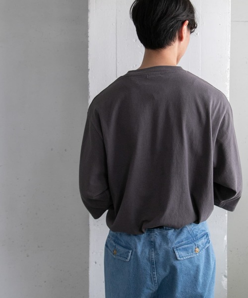 FORK&SPOON（フォークアンドスプーン）の「『吸水速乾』『接触冷感』FORK&SPOON　プレーティング 5分袖 Tシャツ（Tシャツ/カットソー・メンズ・アイボリー/チャコールグレー/モカ・4/5）」の8枚目の写真