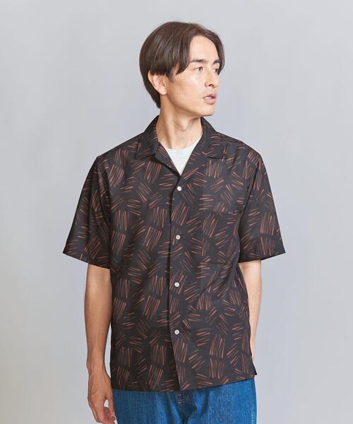 BEAUTY&YOUTH UNITED ARROWS（ビューティーアンドユースユナイテッドアローズ）の「ヒバナ パターン リラックス レギュラー オープンカラー シャツ（シャツ/ブラウス・メンズ・オフホワイト/ブラック/ダークグレー・L/M/S/XL）」の8枚目の写真