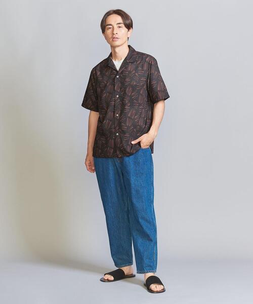BEAUTY&YOUTH UNITED ARROWS（ビューティーアンドユースユナイテッドアローズ）の「ヒバナ パターン リラックス レギュラー オープンカラー シャツ（シャツ/ブラウス・メンズ・オフホワイト/ブラック/ダークグレー・L/M/S/XL）」の9枚目の写真