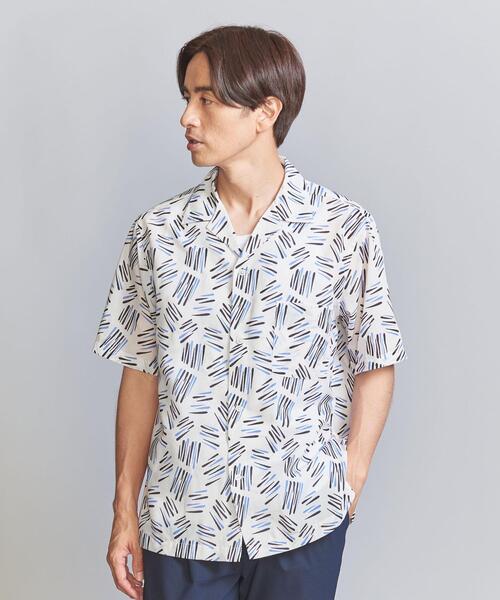 BEAUTY&YOUTH UNITED ARROWS（ビューティーアンドユースユナイテッドアローズ）の「ヒバナ パターン リラックス レギュラー オープンカラー シャツ（シャツ/ブラウス・メンズ・オフホワイト/ブラック/ダークグレー・L/M/S/XL）」の12枚目の写真