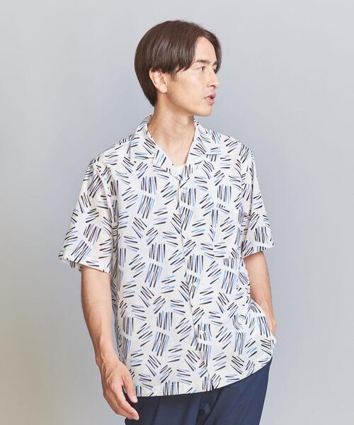 BEAUTY&YOUTH UNITED ARROWS（ビューティーアンドユースユナイテッドアローズ）の「ヒバナ パターン リラックス レギュラー オープンカラー シャツ（シャツ/ブラウス・メンズ・オフホワイト/ブラック/ダークグレー・L/M/S/XL）」の13枚目の写真