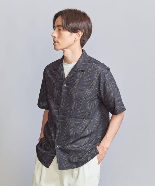 BEAUTY&YOUTH UNITED ARROWS（ビューティーアンドユースユナイテッドアローズ）の「ヒバナ パターン リラックス レギュラー オープンカラー シャツ（シャツ/ブラウス・メンズ・オフホワイト/ブラック/ダークグレー・L/M/S/XL）」の16枚目の写真