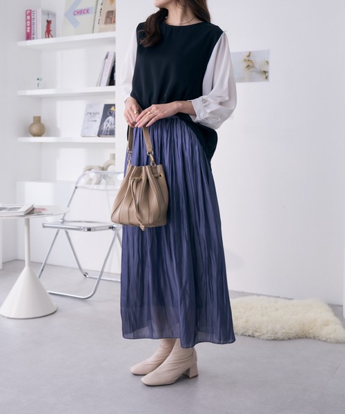 Ada.（エイダ）の「2WAY巾着バッグ（ハンドバッグ・レディース・イエロー/ブラック/アイボリー/ライトベージュ・FREE）」の18枚目の写真