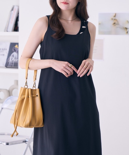 Ada.（エイダ）の「2WAY巾着バッグ（ハンドバッグ・レディース・イエロー/ブラック/アイボリー/ライトベージュ・FREE）」の20枚目の写真