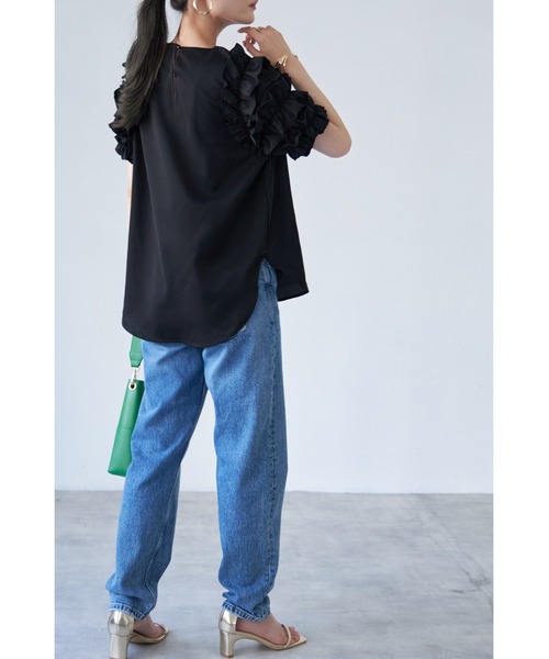 セール】【ZOZO限定】フリルスリーブカットソー（Tシャツ