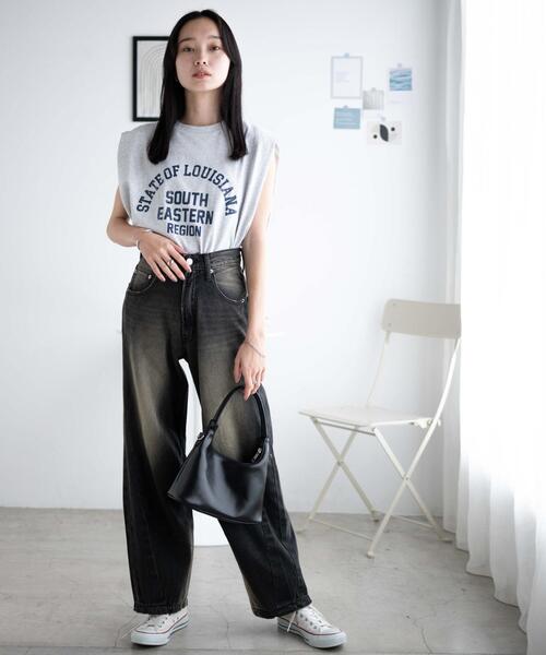 WEGO（ウィゴー）の「WEGO/ヴィンテージウォッシュカーブパンツ（デニムパンツ・レディース・ブラック系その他/コバルトブルー/ブラック/ライトインディゴブルー/ホワイト・SMALL/MEDIUM）」の12枚目の写真