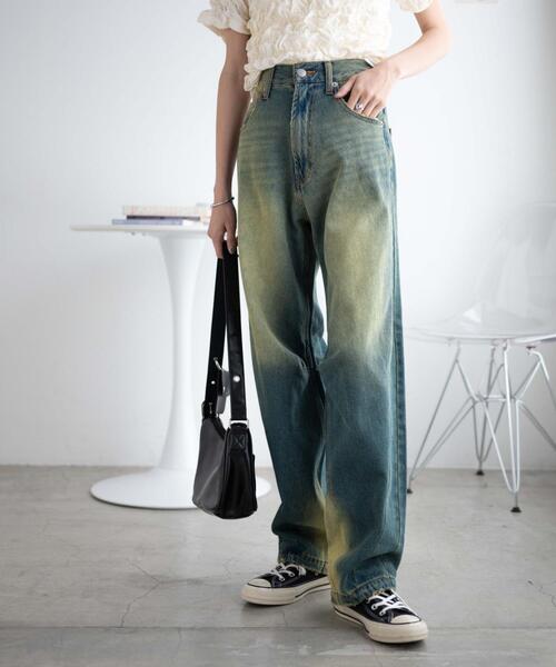 WEGO（ウィゴー）の「WEGO/ヴィンテージウォッシュカーブパンツ（デニムパンツ・レディース・ブラック系その他/コバルトブルー/ブラック/ライトインディゴブルー/ホワイト・SMALL/MEDIUM）」の22枚目の写真