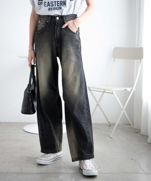 WEGO（ウィゴー）の「WEGO/ヴィンテージウォッシュカーブパンツ（デニムパンツ・レディース・ブラック系その他/コバルトブルー/ブラック/ライトインディゴブルー/ホワイト・SMALL/MEDIUM）」の18枚目の写真