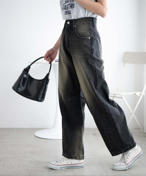 WEGO（ウィゴー）の「WEGO/ヴィンテージウォッシュカーブパンツ（デニムパンツ・レディース・ブラック系その他/コバルトブルー/ブラック/ライトインディゴブルー/ホワイト・SMALL/MEDIUM）」の19枚目の写真