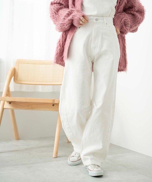 WEGO（ウィゴー）の「WEGO/ヴィンテージウォッシュカーブパンツ（デニムパンツ・レディース・ブラック系その他/コバルトブルー/ブラック/ライトインディゴブルー/ホワイト・SMALL/MEDIUM）」の7枚目の写真