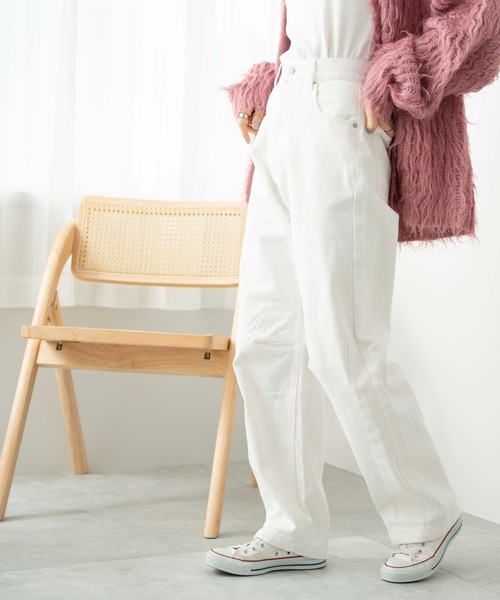 WEGO（ウィゴー）の「WEGO/ヴィンテージウォッシュカーブパンツ（デニムパンツ・レディース・ブラック系その他/コバルトブルー/ブラック/ライトインディゴブルー/ホワイト・SMALL/MEDIUM）」の8枚目の写真