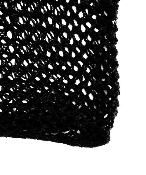 Figments（フィグメンツ）の「オーバーメッシュニットトップス（ニット/セーター・レディース・ブラック/グレー・FREE）」の16枚目の写真