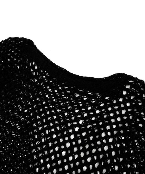 Figments（フィグメンツ）の「オーバーメッシュニットトップス（ニット/セーター・レディース・ブラック/グレー・FREE）」の17枚目の写真