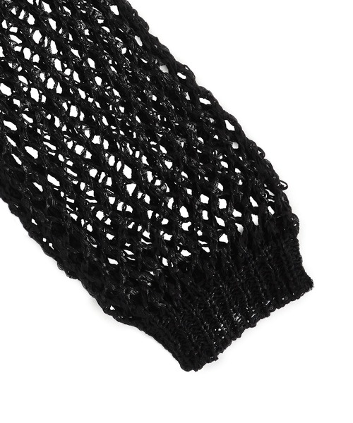 Figments（フィグメンツ）の「オーバーメッシュニットトップス（ニット/セーター・レディース・ブラック/グレー・FREE）」の8枚目の写真