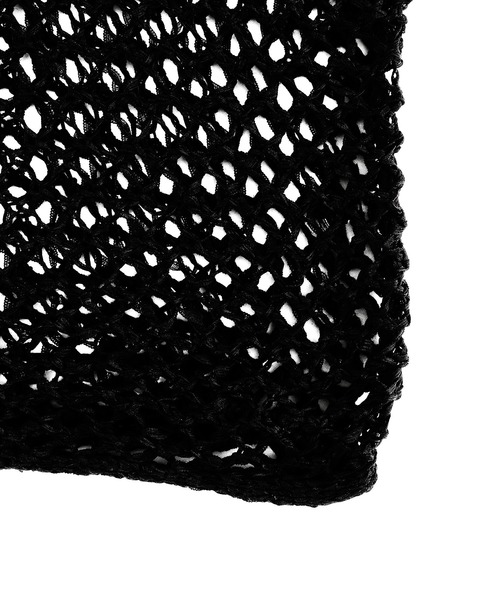 Figments（フィグメンツ）の「オーバーメッシュニットトップス（ニット/セーター・レディース・ブラック/グレー・FREE）」の9枚目の写真