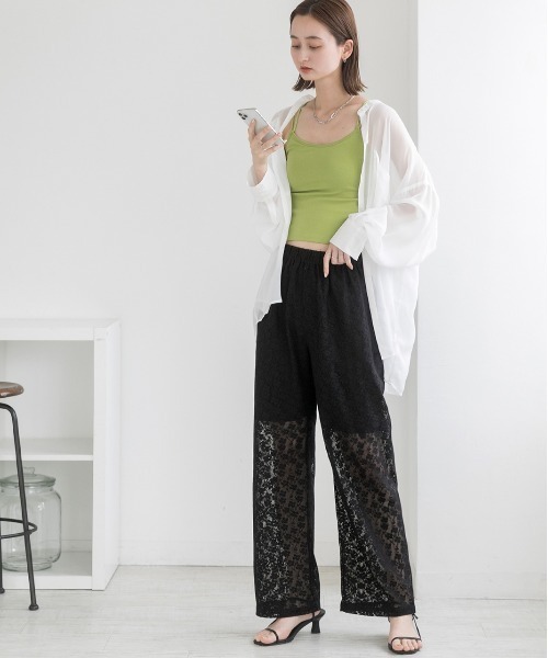 ad thie(アドティエ)の「裏地付き・総レース イージーパンツ(その他パンツ・レディース・オフホワイト/ブラック/アイボリー・FREE)」の11枚目の写真