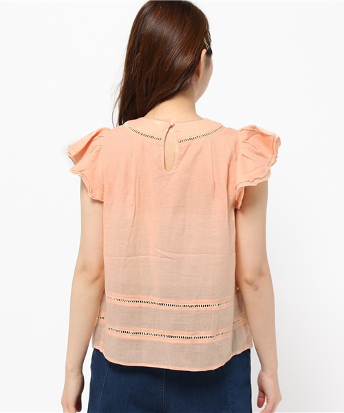 mystic（ミスティック）の「レース使いブラウス（シャツ/ブラウス・レディース・ブルー/ネイビー/ピンク/オフホワイト・ﾌﾘ-）」の8枚目の写真