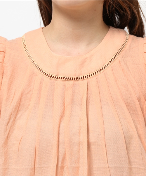 mystic（ミスティック）の「レース使いブラウス（シャツ/ブラウス・レディース・ブルー/ネイビー/ピンク/オフホワイト・ﾌﾘ-）」の9枚目の写真