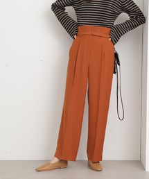 N.(N. Natural Beauty Basic) | 【S Size Line】◆ハイウエストベルト付ストレートパンツ(スラックス)