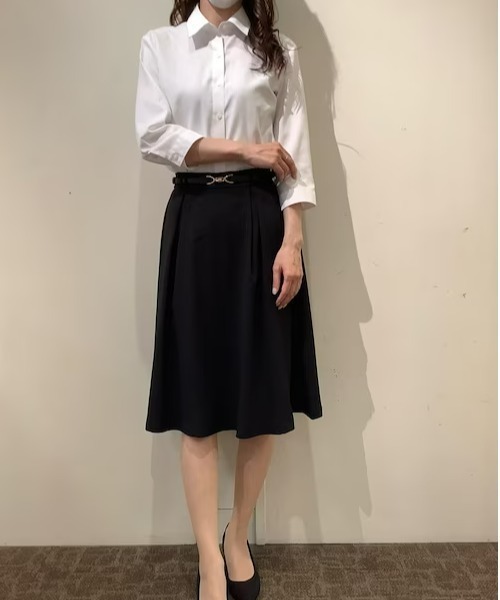 TOKYO SHIRTS(トウキョウシャツ)の「透け防止 形態安定ノーアイロン レギュラー 7分袖ビジネスワイシャツ(ビジネスシャツ・レディース・ホワイト・L/M/S/LL/XL)」の10枚目の写真