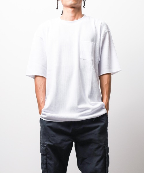 ARCHIVER(アーカイバ)の「【Sa】【it】サーマル 半袖ビッグTシャツ(Tシャツ/カットソー・レディース・グレー/ブラック/ホワイト/ラベンダー・L/M)」の2枚目の写真