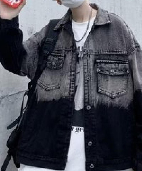 Burner（バーナー）の「【OKUOKU　0909】グラデーション　デニムジャケット　oku-outer-703611327677-46（デニムジャケット・メンズ・グレー系その他・M/S）」の2枚目の写真