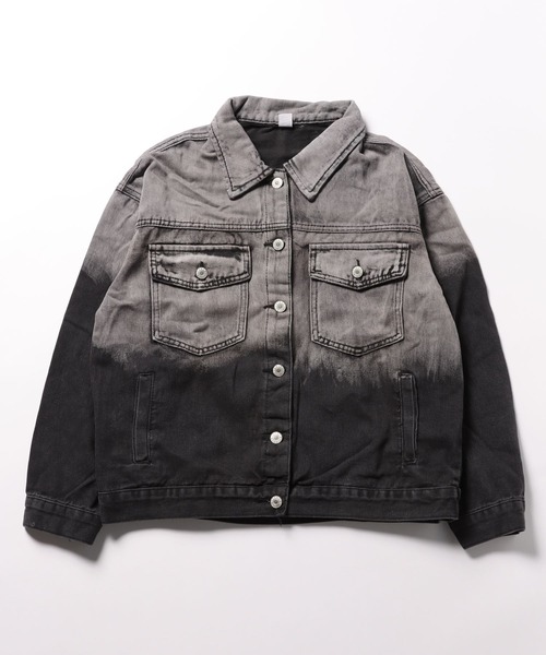 Burner（バーナー）の「【OKUOKU　0909】グラデーション　デニムジャケット　oku-outer-703611327677-46（デニムジャケット・メンズ・グレー系その他・M/S）」の6枚目の写真