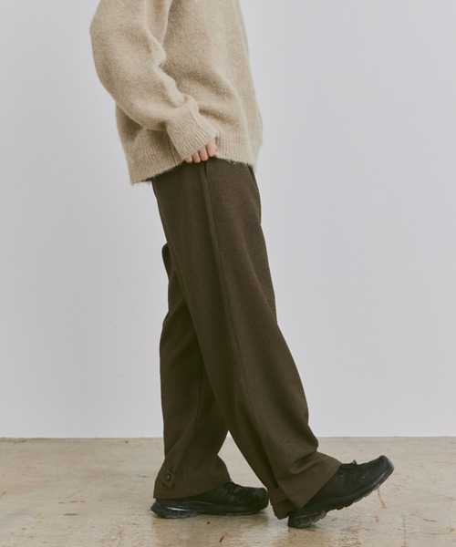flaner(フラネ)の「Loose 2way slacks pants / ルーズ2wayスラックスパンツ(スラックス・レディース・ブラウン/ブラック/チャコールグレー・SMALL/MEDIUM/LARGE)」の7枚目の写真