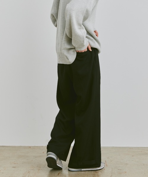 flaner(フラネ)の「Loose 2way slacks pants / ルーズ2wayスラックスパンツ(スラックス・レディース・ブラウン/ブラック/チャコールグレー・SMALL/MEDIUM/LARGE)」の15枚目の写真