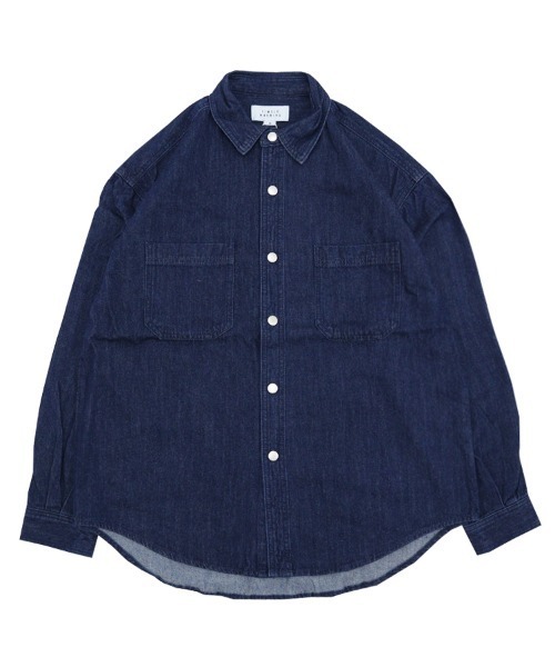 TIMELY WARNING(タイムリーワーニング)の「【Timely Warning】デニムシャツ(シャツ/ブラウス・メンズ・ブルー/ブラック・L/M/XL)」の2枚目の写真