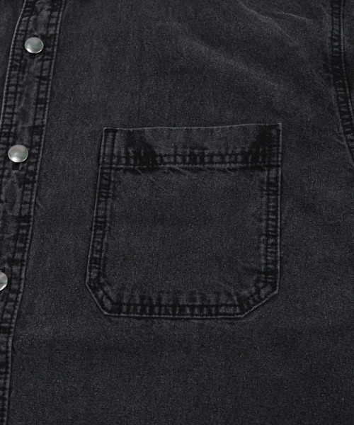 TIMELY WARNING(タイムリーワーニング)の「【Timely Warning】デニムシャツ(シャツ/ブラウス・メンズ・ブルー/ブラック・L/M/XL)」の6枚目の写真