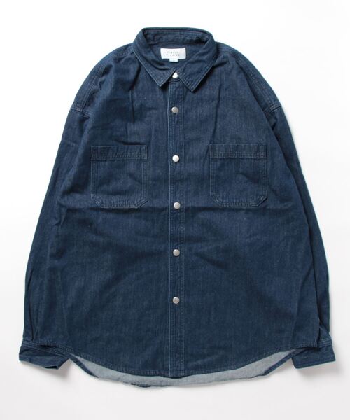 TIMELY WARNING(タイムリーワーニング)の「【Timely Warning】デニムシャツ(シャツ/ブラウス・メンズ・ブルー/ブラック・L/M/XL)」の17枚目の写真