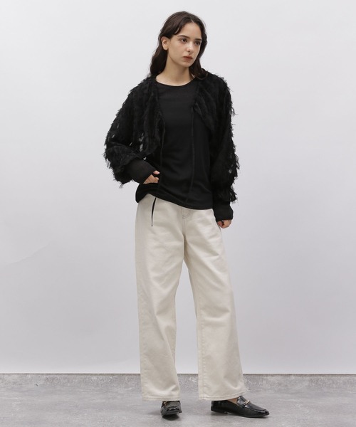 LAKOLE(ラコレ)の「シアー長袖T / 979702(Tシャツ/カットソー・レディース・ブラック/チャコール/ライトグレー/オフホワイト/ピンク/ブラウン/イエロー・SMALL/MEDIUM)」の21枚目の写真