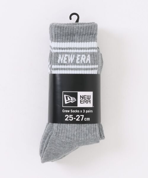 NEW ERA（ニューエラ）の「【NEW ERA】ラインソックス クルー [BSC]（ソックス/靴下・メンズ・ブラック/ホワイト/マルチ/ネイビー/グレー/チャコール・25cm/23cm/27cm/21cm）」の4枚目の写真