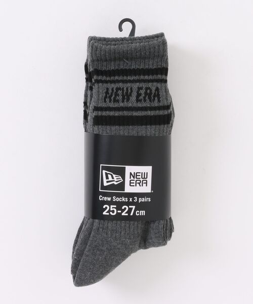 NEW ERA（ニューエラ）の「【NEW ERA】ラインソックス クルー [BSC]（ソックス/靴下・メンズ・ブラック/ホワイト/マルチ/ネイビー/グレー/チャコール・25cm/23cm/27cm/21cm）」の5枚目の写真