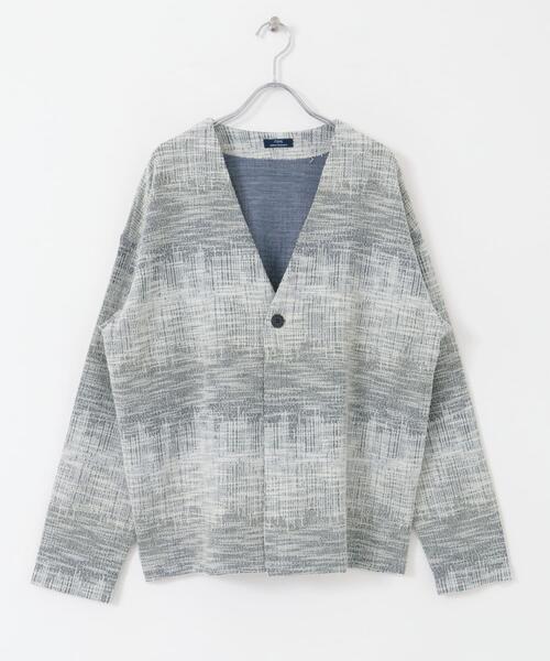 ITEMS URBANRESEARCH(アイテムズ アーバンリサーチ)の「マルチカラージャカード ボタンカーデ(Tシャツ/カットソー・メンズ・ブラウン/ブルー・LARGE/MEDIUM)」の11枚目の写真