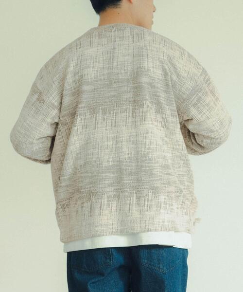 ITEMS URBANRESEARCH(アイテムズ アーバンリサーチ)の「マルチカラージャカード ボタンカーデ(Tシャツ/カットソー・メンズ・ブラウン/ブルー・LARGE/MEDIUM)」の7枚目の写真