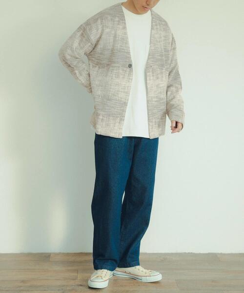ITEMS URBANRESEARCH(アイテムズ アーバンリサーチ)の「マルチカラージャカード ボタンカーデ(Tシャツ/カットソー・メンズ・ブラウン/ブルー・LARGE/MEDIUM)」の6枚目の写真