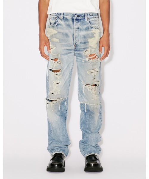 デニム・ジーパン Kenzo Ivory denim jeans Kenzo - Wide Japanese Denim Jeans | HBX - Globally Curated
